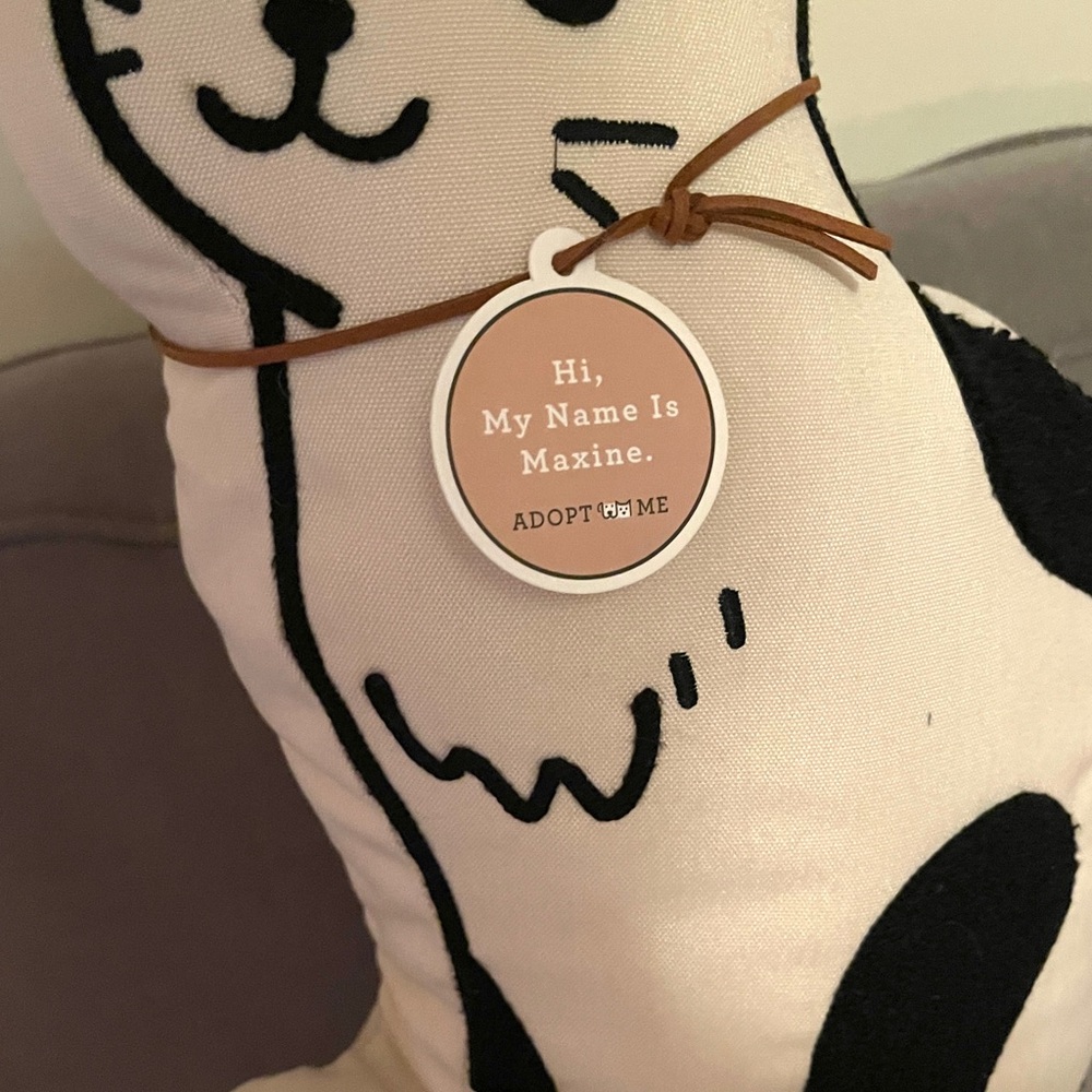 Cat Pillow Decor Adopt Me Maxine Black & White Tuxedo Kitty from Envogue NWT - Picture 3 of 5